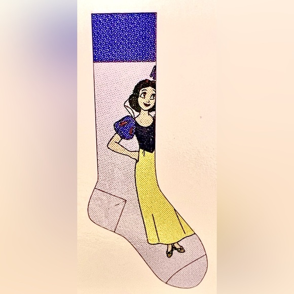NWT Disney Crew Socks Pastel sky blue Snow White Socks size 9-13 mid calf boot - Picture 8 of 9